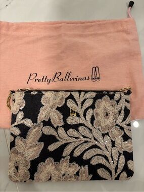 Pretty Ballerinas Embellished Sequin Floral Purse